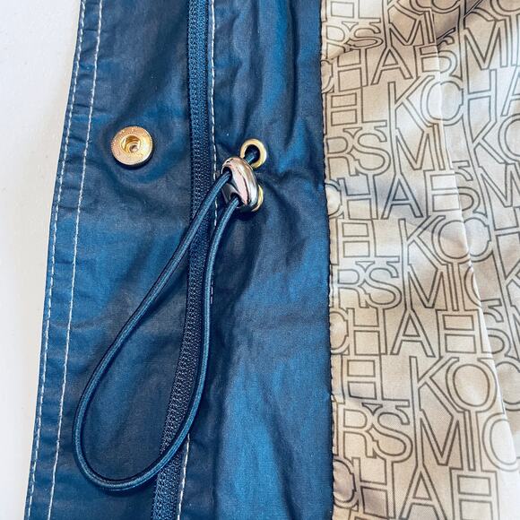 MICHAEL Michaels Kors Navy Blue Zip Adjustable Classic Raincoat Jacket S - Picture 8 of 12